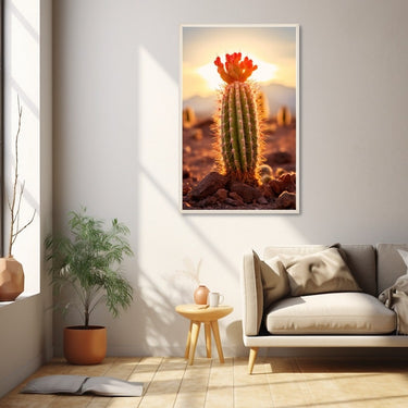 Desert Sunset Cactus Painting